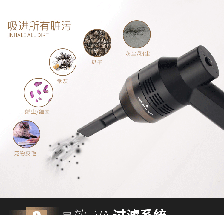 usb nâng cấp không dây sạc một máy hút bụi bụi bàn phím máy tính để bàn máy tính ở nhà sạch nhỏ để làm sạch mạnh - USB Aaccessories quạt mini để bàn
