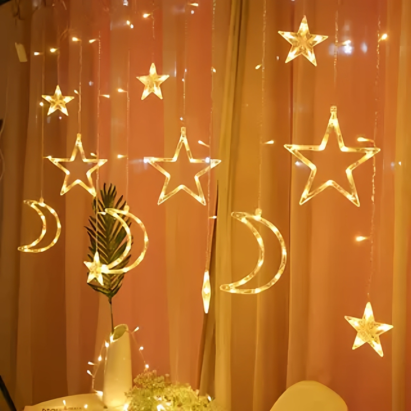 Star String Lights Led Light Strips, Glass-Adhesive Decorative String Lights, Star and Moon Ambiance Lights, Room Decoration Plug-In Light Strips Star String Lights Led Light Strips, Glass-Adhesive Decorative String Lights, Star and Moon Ambiance Lights, Room Decoration Plug-In Light Strips