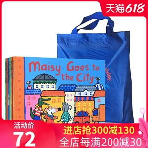 小鼠波波全套6册英文版 Maisy Swimbag goes camping 英文原版系列 赠环保袋 原版绘本儿童书故事书图画书启蒙 廖彩杏书单推荐
