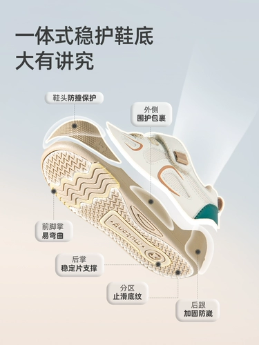 牧童 Детская нескользящая обувь для мальчиков, осенняя, тренд сезона, мягкая подошва