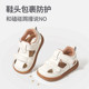 소년을위한 양치기 소년 아기 샌들 2024 여름 새로운 부드러운 밑창 유아 신발 Baotou 충돌 방지 소녀 기능성 흰색 신발