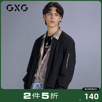 GXG Men's clothing Mall's same black pilot baseball collar trend jacket men sell in spring and autumn 2021