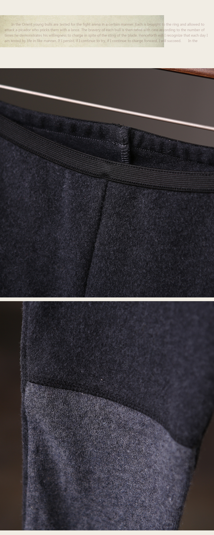Milan Tuyên bố K1103A văn học kích thước lớn kéo dài Slim khâu len dày xà cạp nữ mùa thu legging thu đông đẹp