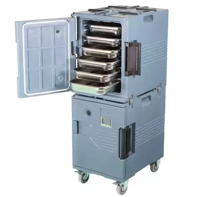 Double-layer 90L food incubator commercial large-capacity hot-keeping food canteen, several pots, layered hotel wheels