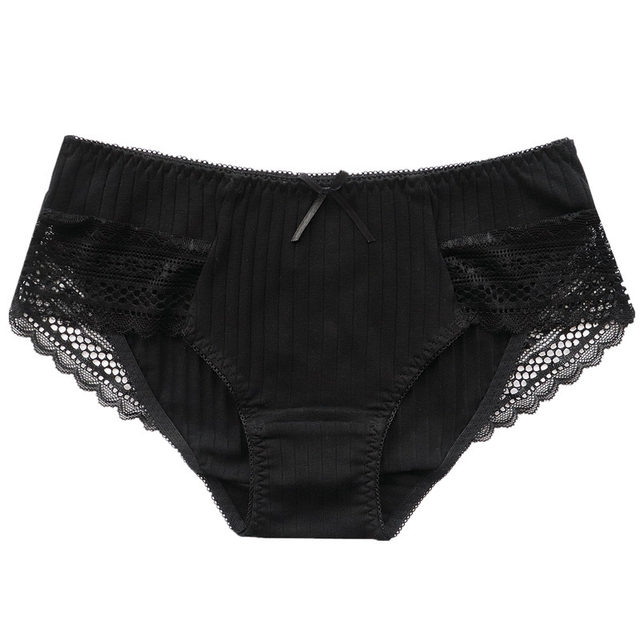 Sexy lace cotton mid-waist butt lifts ສະດວກສະບາຍແລະ breathable ຂອງແມ່ຍິງ