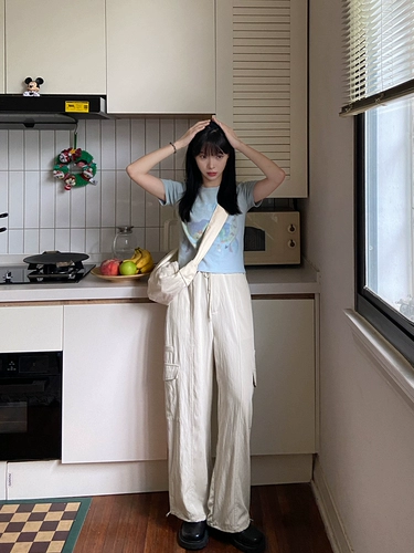 Японские тонкие штаны для отдыха, оверсайз, свободный крой