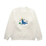 Японский свитер, оверсайз, круглый воротник, коллекция 2021, осенний