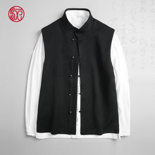 2024 Spring and Autumn New Vest Chinese Style New Chinese Men's Sleeveless Tang Suit Middle aged Casual Retro Tank Top Coat