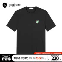 Shopping mall with the same gxgjeans mens 2021 summer new T-shirt mens fashion handsome casual printed t-shirt