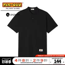 gxgjeans mens summer polo shirt mens college style casual Pac-man joint printing short-sleeved T-shirt men