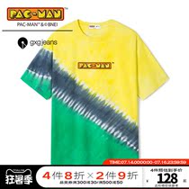gxgjeans mens 2020 summer Pac-man joint item T-shirt mens trend contrast color casual short-sleeved loose T-shirt