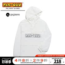 gxgjeans mens summer joint item hooded jacket mens trend Korean printing white casual loose jacket