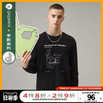 gxgjeans mens 2020 winter and autumn new cotton round neck sweater men thin long-sleeved t-shirt cover head coat men