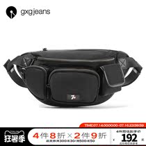 gxgjeans mens summer black messenger bag multi-pocket fanny pack mens tide