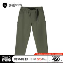 Shopping mall with the same gxgjeans mens clothing 2021 summer new casual pants tooling adjustable waist pants mens tide