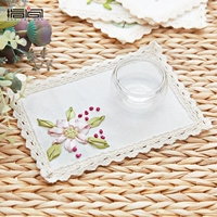 Ngón tay giữa các dấu vị trí mới cotton handmade ruy băng thêu cách nhiệt pad bảng đế lót đệm pad khăn trải bàn thêu vải thành phẩm các mẫu khăn trải bàn đẹp