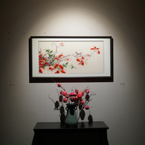 New Chinese style great cause with pure handmade Su embroidery embroidery finished product with frame sofa Background wall Living room decoration painting