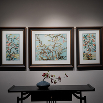 Eurostyle Boutique Pure Handmade Su Embroidered Atmosphere Flower Bird Style Painting Triplex with frame Living room Decorative Painting Bag installation