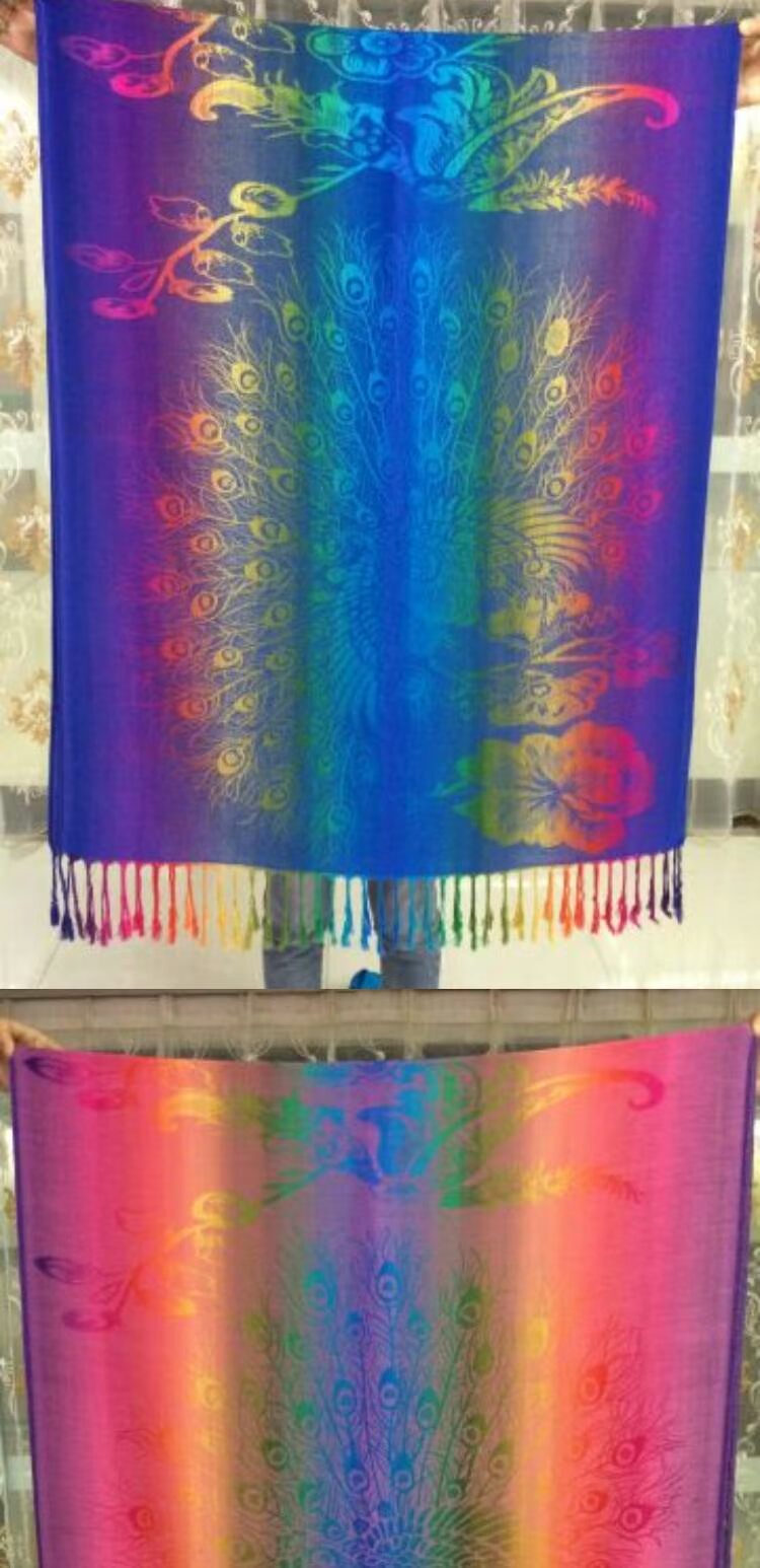Khăn quàng cổ Jacquard đầy màu sắc Khăn quàng dài Khăn quốc gia Khăn quàng dài khăn đi phượt đa năng