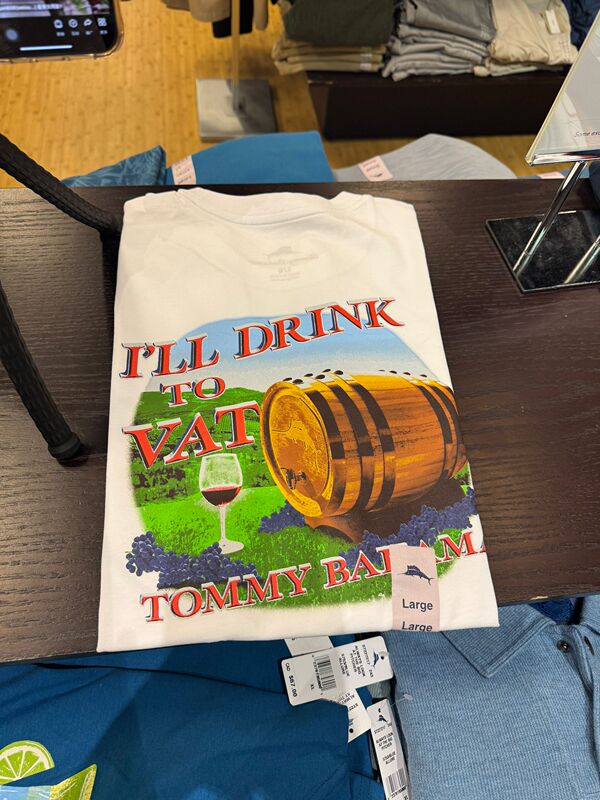 Tommy Bahamas T-Shirt, One Price, Men'S, Colorful Pattern on the Back, 100% Cotton, Direct Shipping