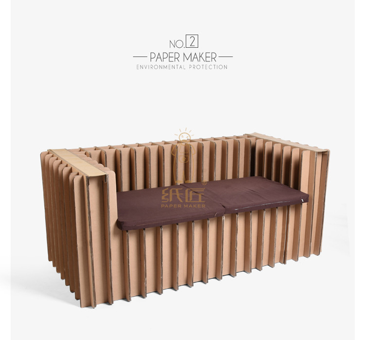 Giấy thủ công giấy sóng đồ nội thất giấy sofa văn phòng đơn giản hiện đại căn hộ nhỏ mới sofa Trung Quốc Sáng tạo - Đồ nội thất thiết kế ghế sofa gỗ