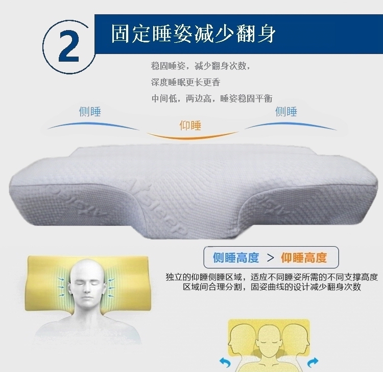 Lối đi bộ nhớ không gian ngủ gối bông gối chậm phục hồi bảo vệ gối cổ tử cung trường hợp sức khỏe gối cao su - Gối gối đôi
