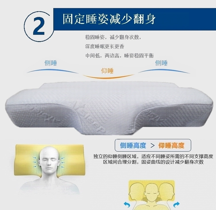 Lối đi bộ nhớ không gian ngủ gối bông gối chậm phục hồi bảo vệ gối cổ tử cung trường hợp sức khỏe gối cao su - Gối goi cao su
