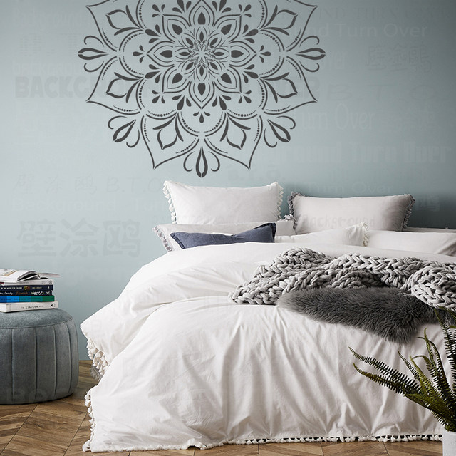 Stencil Mandala Tropicale Grande 70cm - Riutilizzabile Per Pareti E Decorazioni - Foto 5