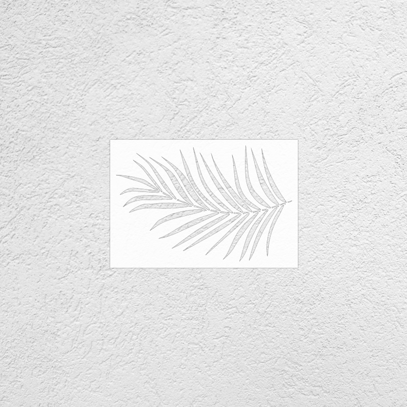 Description Picture 2 of item30cm - 60cm Wall Stencil For Painting Decor Template Furniture Makers Decorative Putty Brick Leaf Tropical Jungle Summer S254