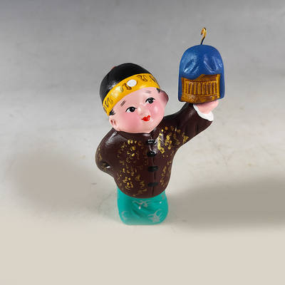 Tianjin Niren Zhang colored clay figurine small decorative items, Q-version doll office desk decorations, clay figurine portable gifts and souvenirs
