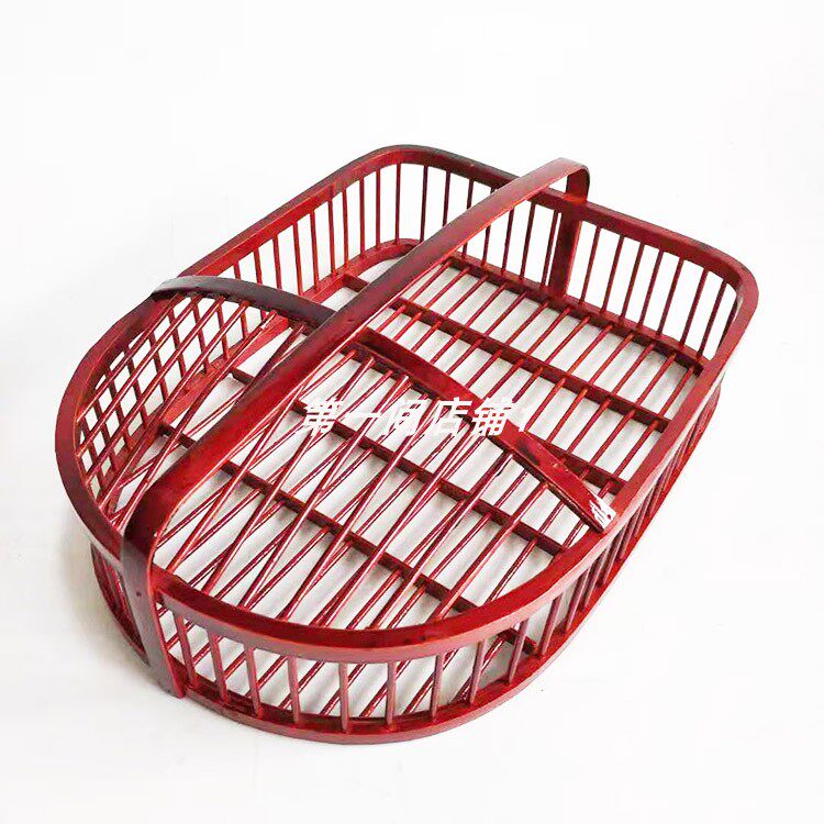 Bamboo Woven Cloth Grass Shoe Basket String Silk Shoe Tray Hotel Disposable Slippers Basket Containing Basket of Handle Slippers Frame