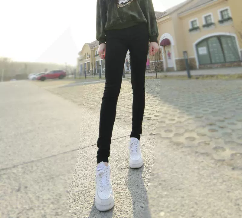Ưu đãi đặc biệt quần dài quần dài siêu dài mặc ngoài dài 170 quần chân nhỏ quần dài Học sinh Hàn Quốc cỡ lớn thủy triều - Khởi động cắt
