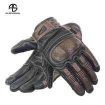 Alien snail motorcycle riding sheepskin gloves spring and autumn retro windproof anti-fall motorcycle wear-resistant breathable touch screen