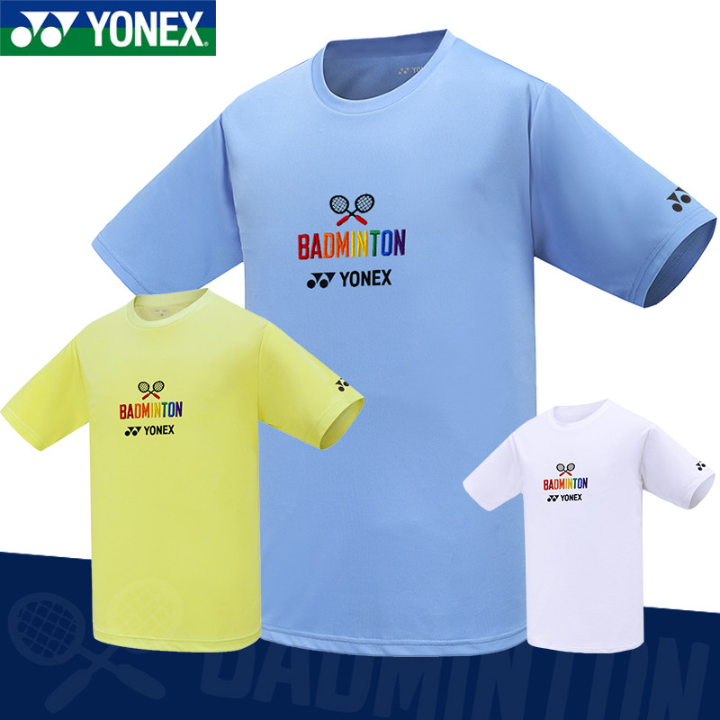 New Yunieks YY new badminton suit 115162BCR men and women short sleeve speed dry sportswear-Taobao