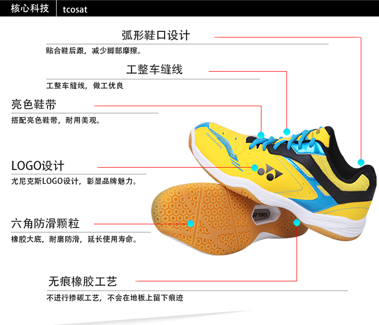 Yonex trang web chính thức hàng đầu giày cầu lông đích thực giày nam và nữ giày 400CR 720CR giày sport