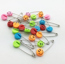 Large stainless steel smiley face child safety pin multi-purpose baby pin for use with diapers