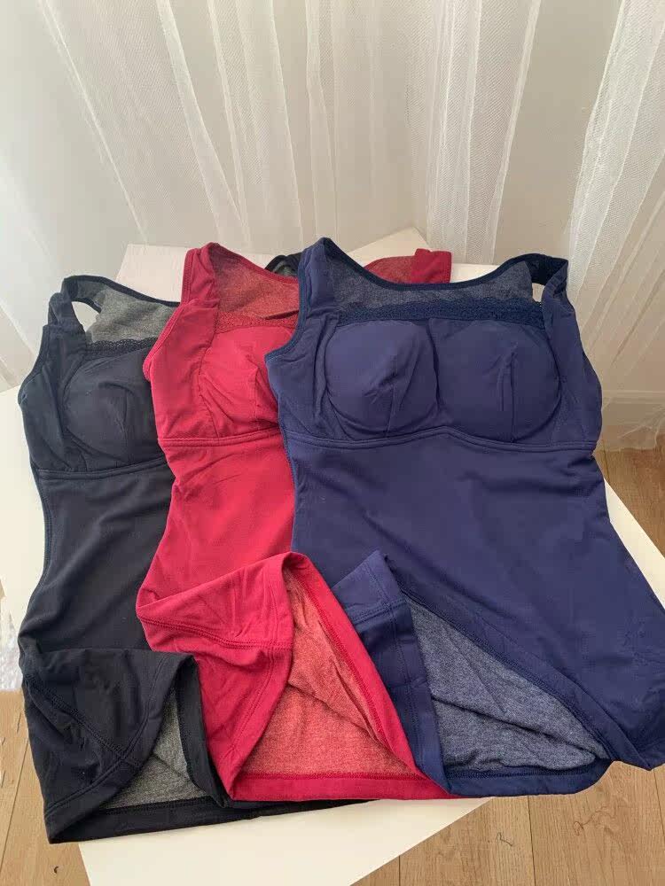 Export single wear-free bra brushed comfortable soft large size underwear warm vest women thickened with chest pad sleeveless