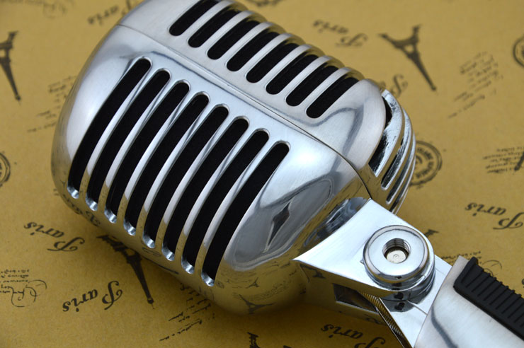 mic máy tính Vòng màng lớn rung động lúa mì lắc micro retro Z6 KTV karaoke cổ điển micro jazz lúa mì micro cài áo