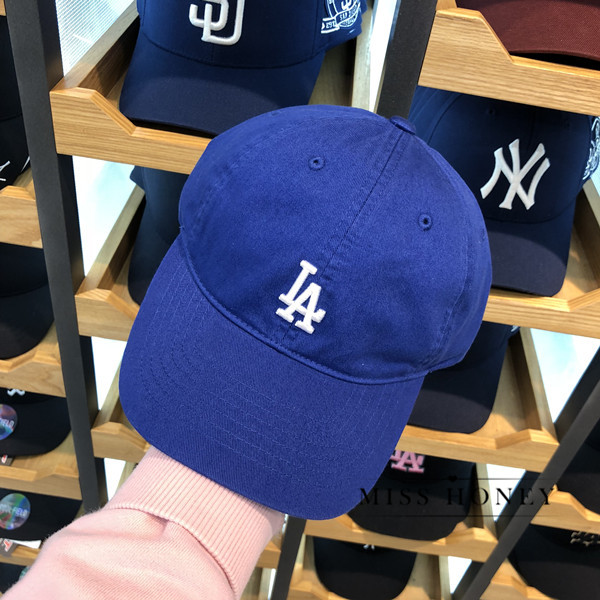 Hàn quốc MLB quầy 18 mùa xuân và mùa hè mới điện ánh sáng màu xanh nền tảng mềm top tiêu chuẩn nhỏ LA mềm mũ bóng chày cap 	mũ bóng chày aeroready	