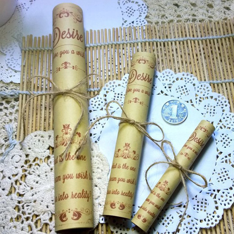 Han Edition European wishes to make paper roll small paper custom creative wedding vow book wishes paper roll retro love