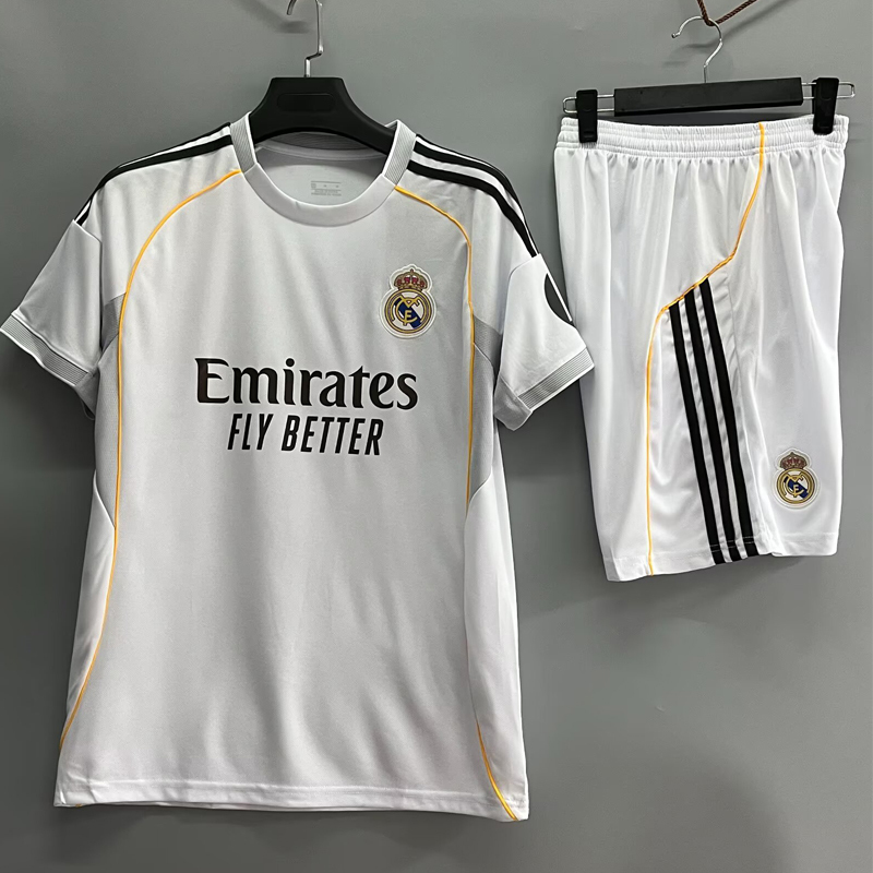 2526 Real Madrid Home and Away Football Kit Set No. 5 Bellingham No. 7 Vinicius No. 9 Mbappe C Ronaldo Jersey
