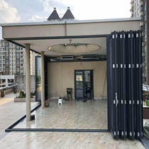 Shanghai balcony kitchen bathroom garage shop large folding door glass partition sliding door trackless sliding door custom-made