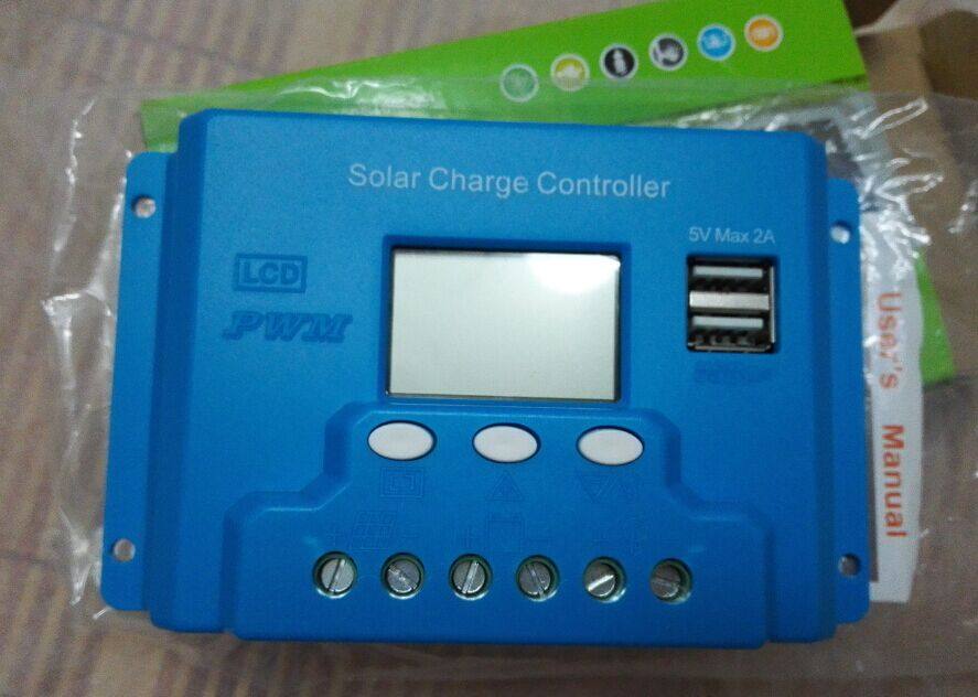 Solar controller Liquid crystal display LCD spike digital display 12V 24V automatic identification 20A