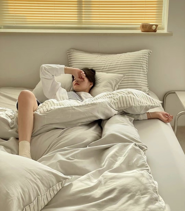 The Boss Strongly Recommends~ 60-Count All-Cotton Ultra-Soft Washed Cotton Pure Cotton Four-Piece Bedding Set 1.5/1.8 Bed Linens