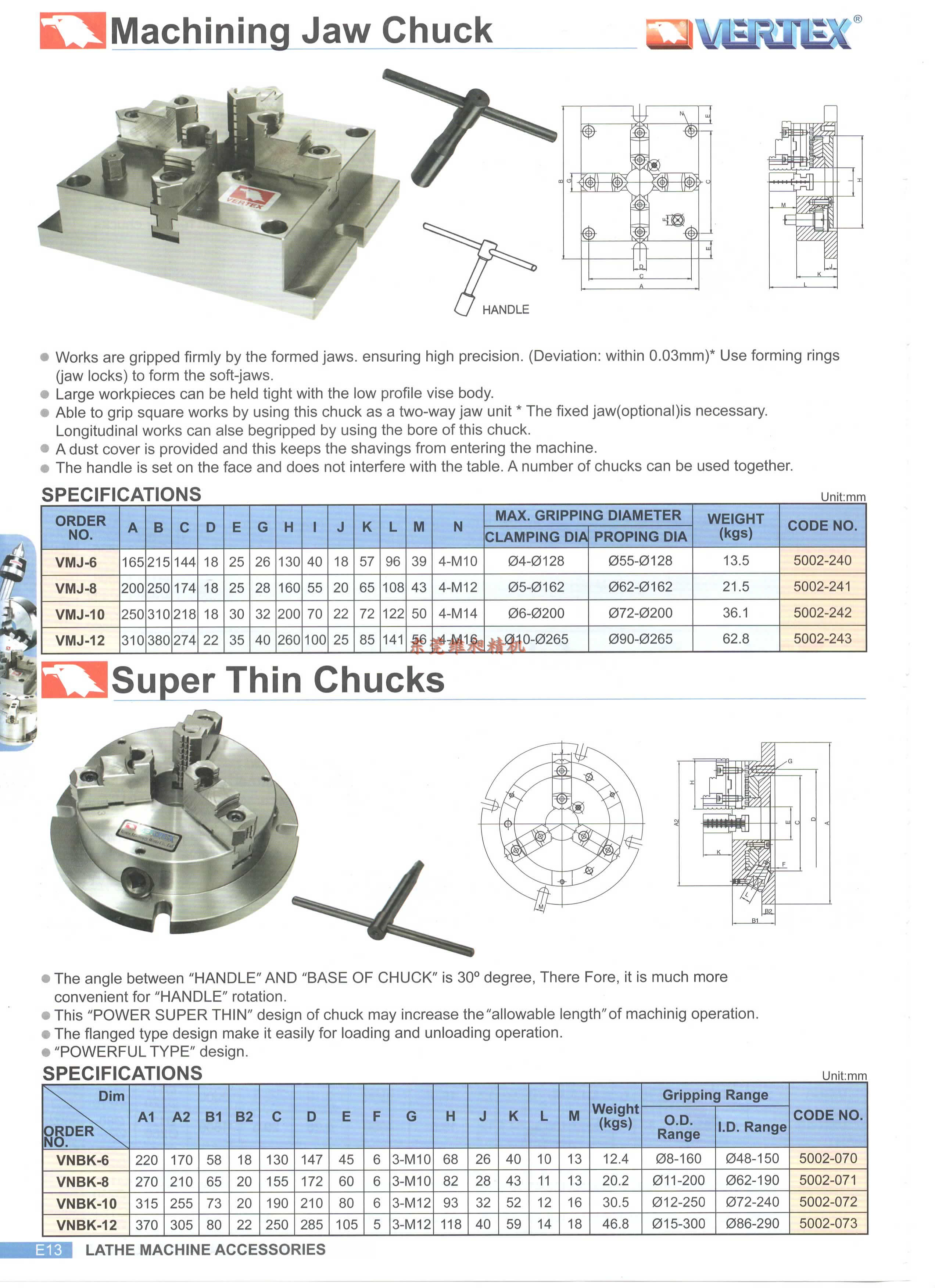 Imported Taiwan Eagle Mighty Ultra Slim Three-Claw Collet VNBK-6 VNBK-6 VNBK-8 VNBK-10 VNBK-12
