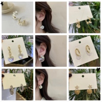 REINA PAPARAZZI Strawberry Home Korea East Gate Simple Pearl Earrings Earrings