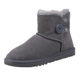 Off-season 3352 snow boots for women, fur one-piece, low-cut genuine leather, pure wool, non-slip cowhide, warm men's boots, couple shoes