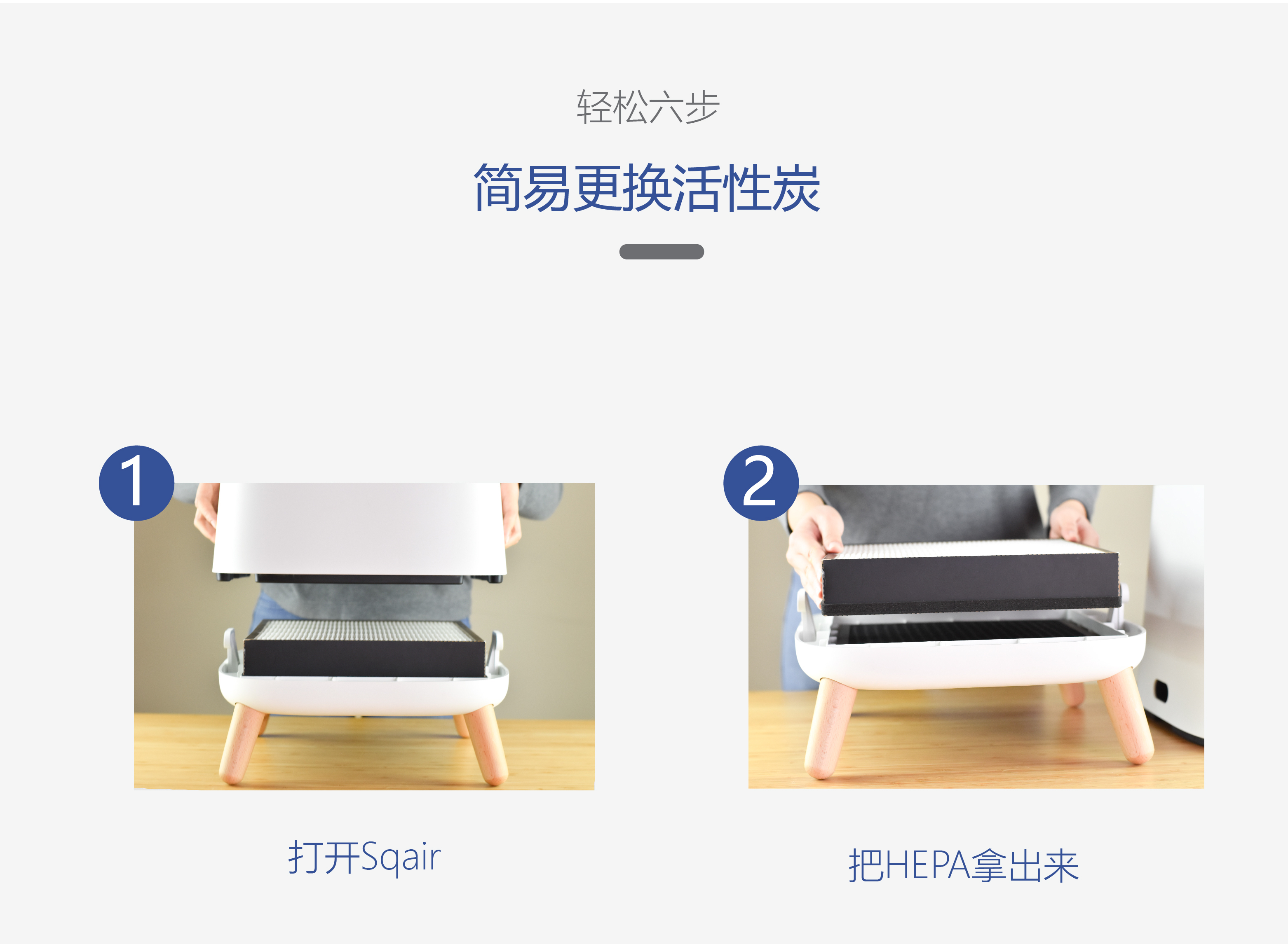 Sqair 活性炭滤网更换步骤