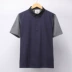 Mùa hè mới nam Nhật Bản retro nhỏ ve áo ngắn tay áo POLO Cotton màu sắc giản dị phù hợp với cổ áo sơ mi áo thun thủy triều áo polo dài tay Polo