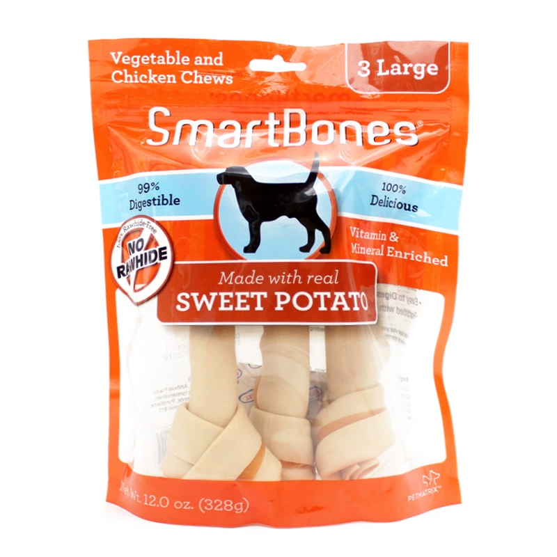 SmartBones Pet Dog Snacks Molar Stick Keo Lớn vừa Sạch Răng Gà Thịt bò Hương vị 3 Gói